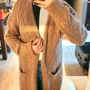 Jon and Anna contemporary size medium sweater coat Mocha color